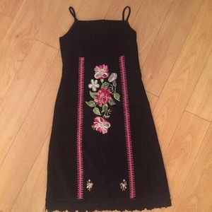 Monkey Wear Blk Faux Suede Dress, 8